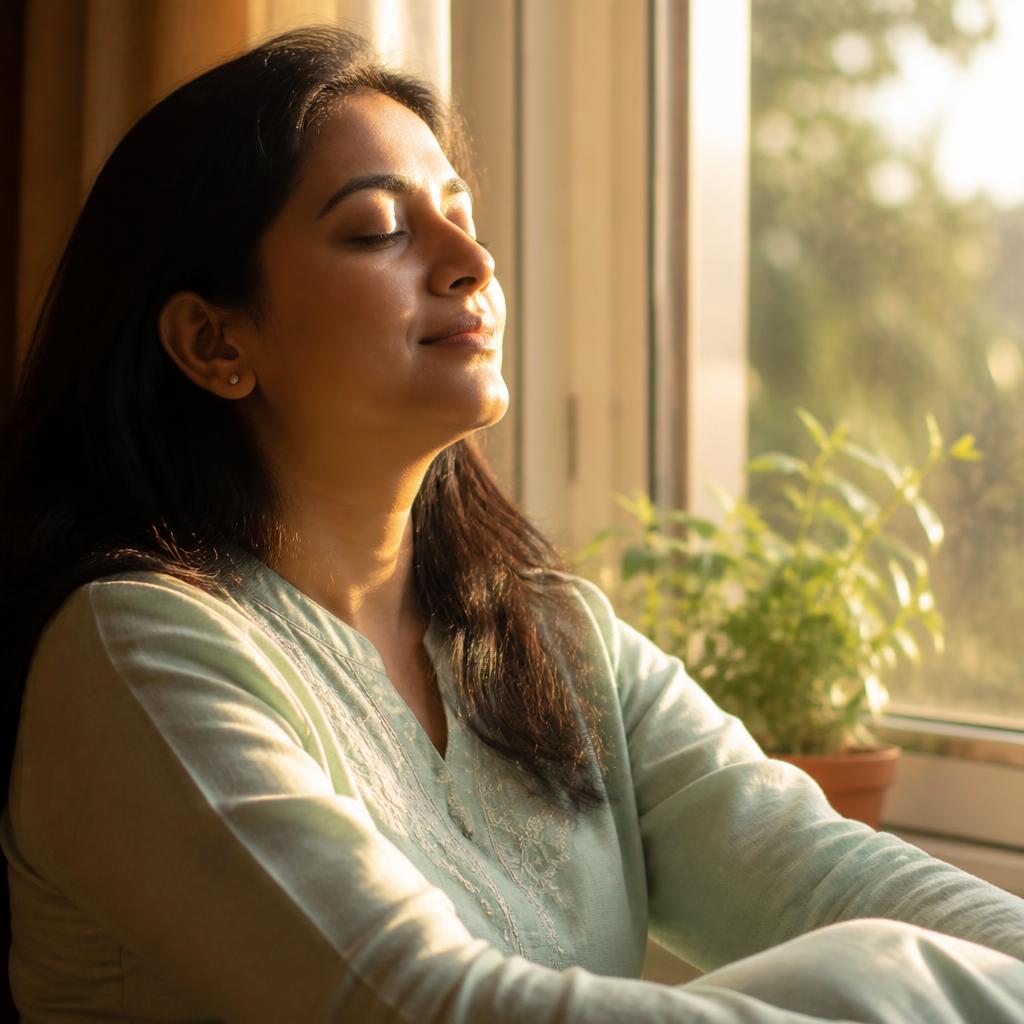 A calm morning moment of clarity and inner peace